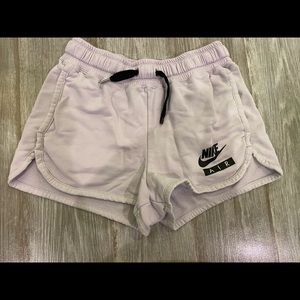 Nike lavender sweat shorts